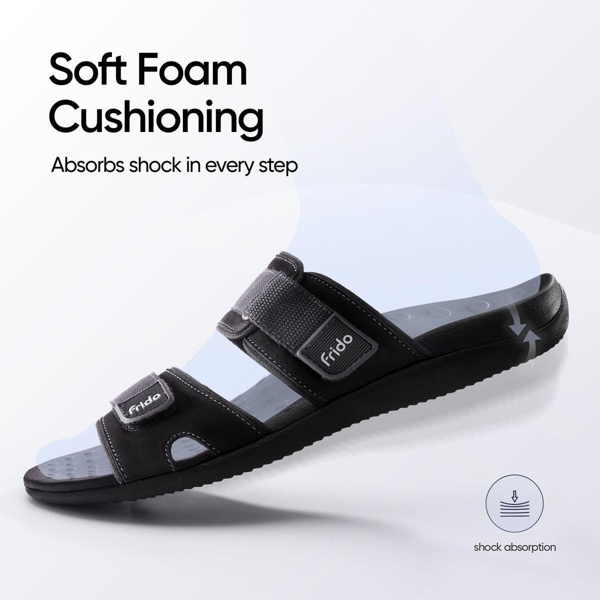Frido Men's Orthotics Dual Strap Sandals