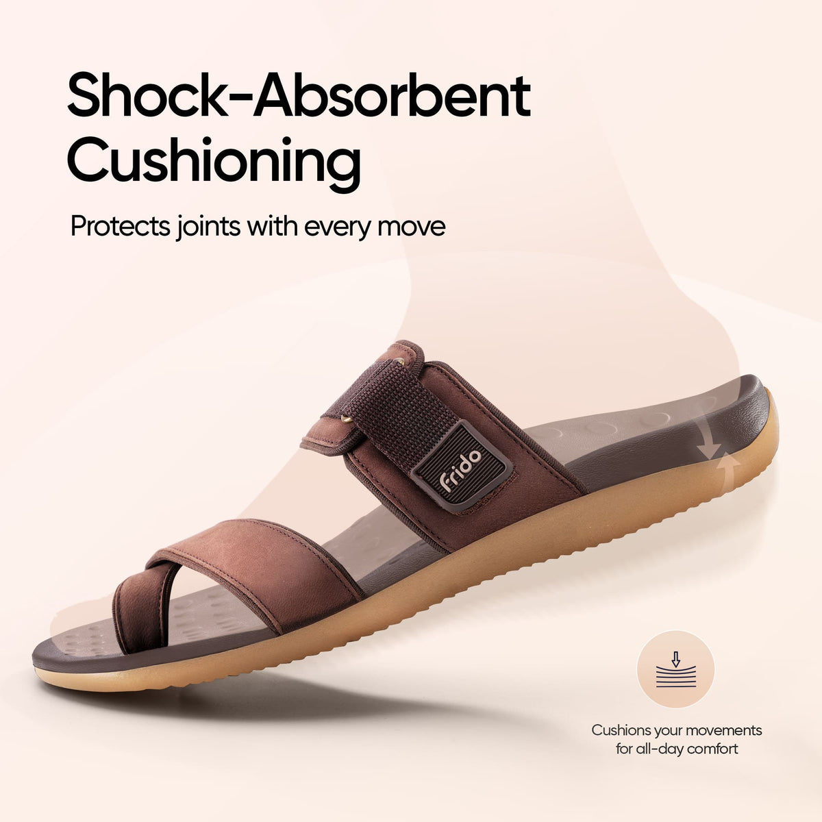 Frido Men's Orthotics Toe Ring Sandals