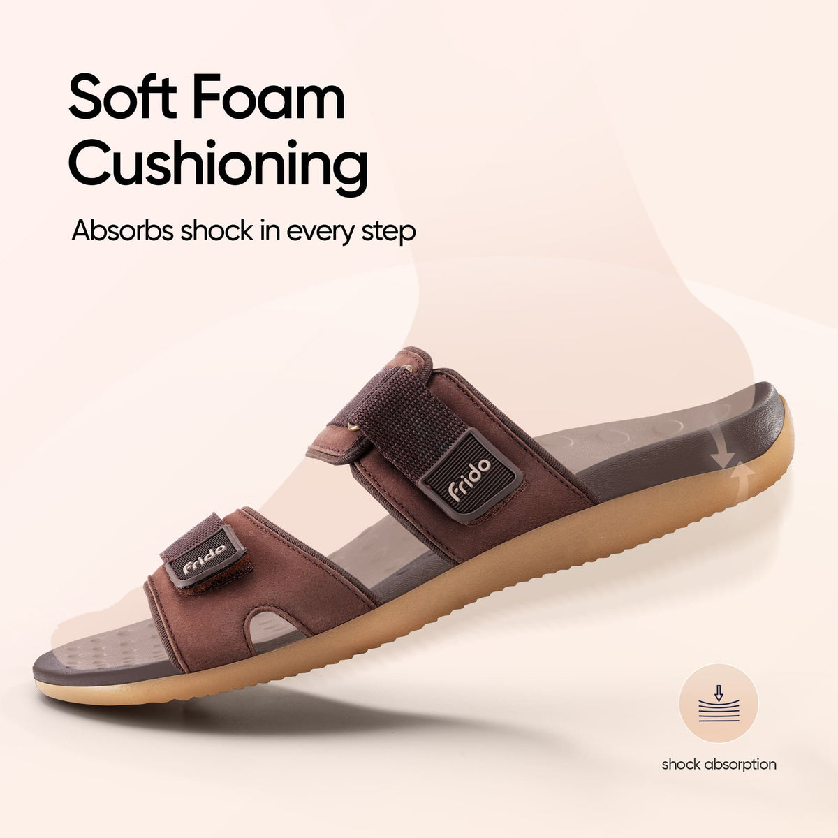 Frido Men's Orthotics Dual Strap Sandals