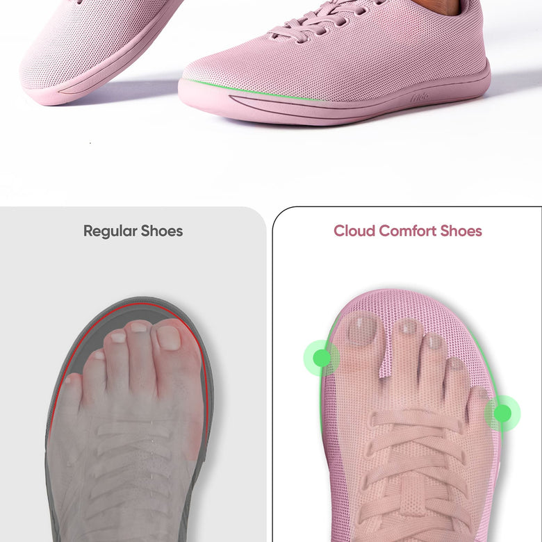 Foot-Shaped Toe Box Allows Toes To Spread Naturally