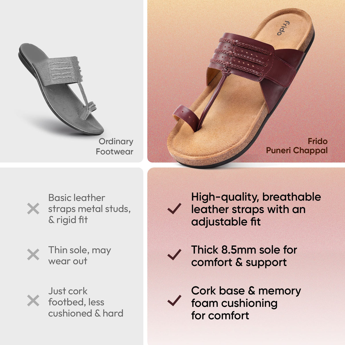Frido Puneri Chappal - Men