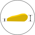 Flip the pillow for dual-height use