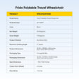 Frido Foldable Travel Wheelchair