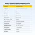 Frido Foldable Travel Wheelchair
