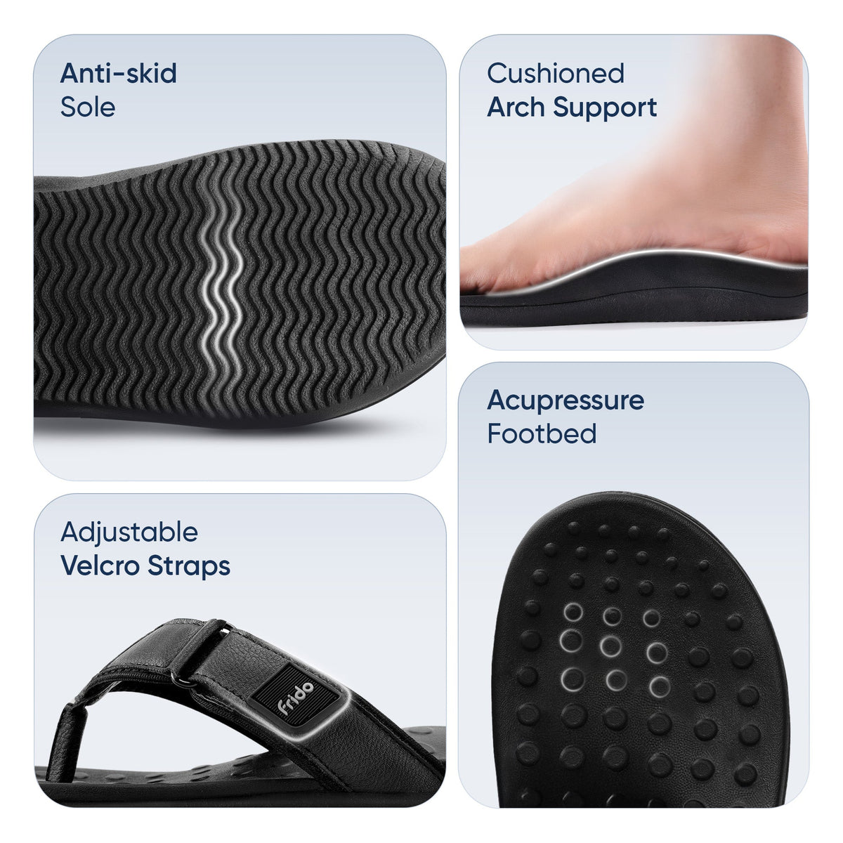 Frido Unisex Orthotics V-Strap Sandals