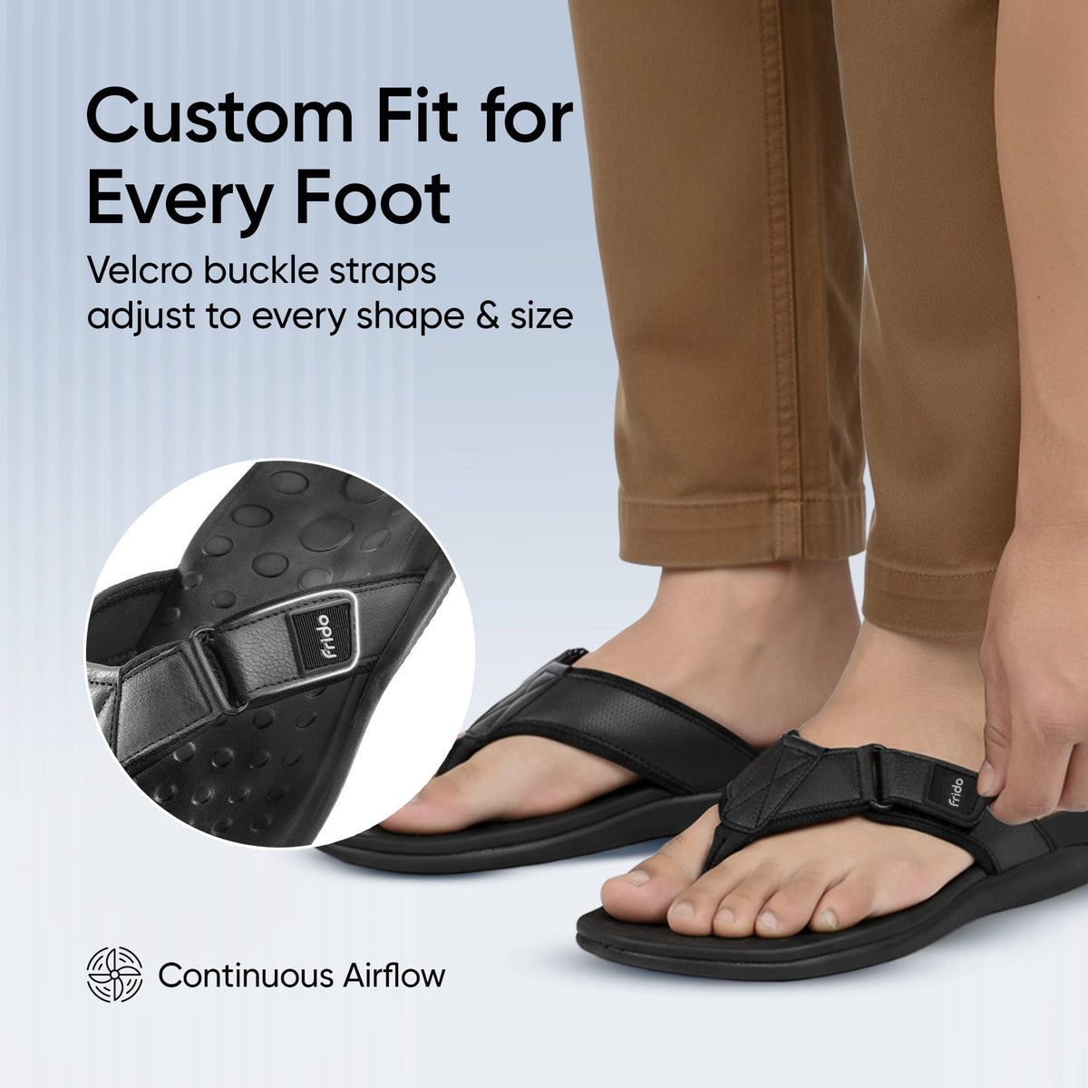 Frido Unisex Orthotics V-Strap Sandals