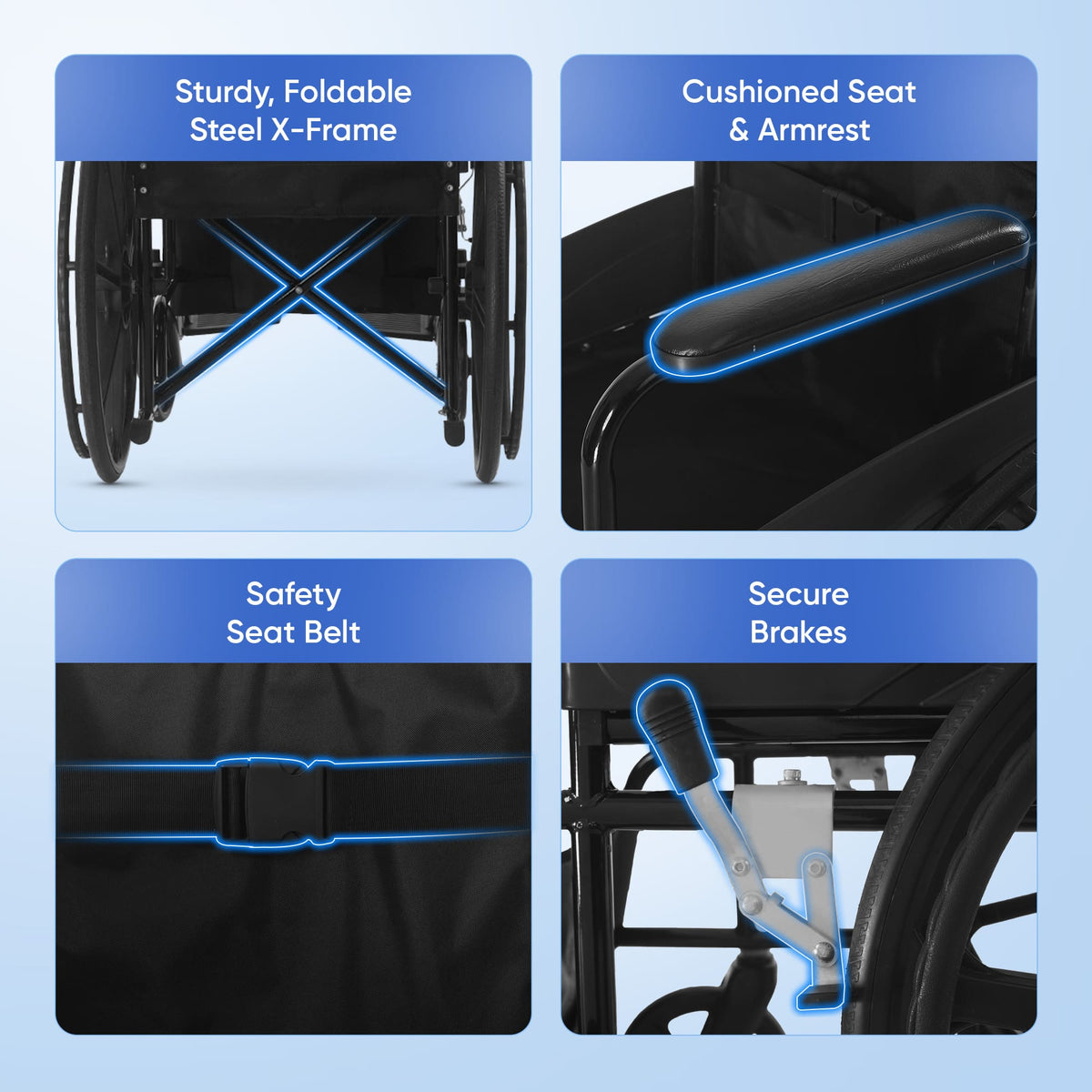 Frido FSS101 | Everyday Foldable Wheelchair