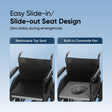 Frido 2 in 1 Foldable Wheelchair for Regular and Commode Use(FSC101)