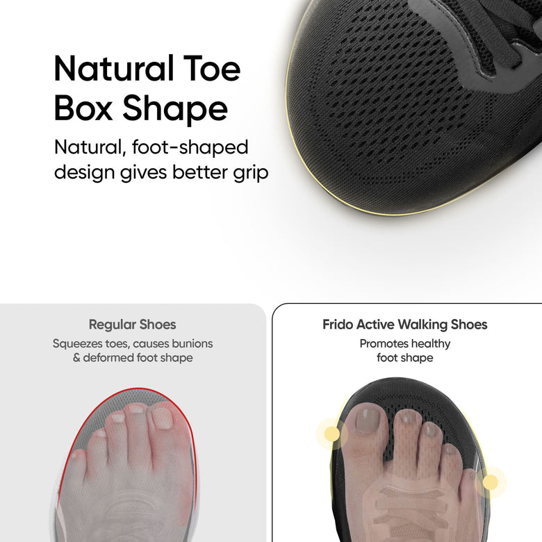 Wide Toe Box Allows Toes to Spread Naturally