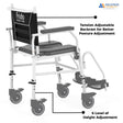 Prime FPA007 | Attendant Propelled Shower Commode Wheelchair