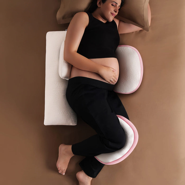 Full Length Body Pillow Supports Hip And Knee Alignment