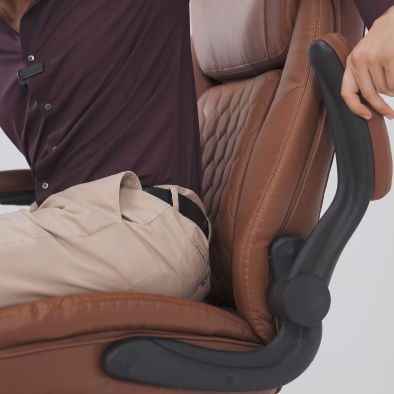 90° Retractable Armrests that support & swing away for freedom
